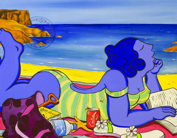 Mujeres azules menorca arte
